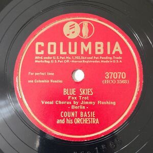 Count Basie 78 RPM "Blue Skies / The King" Columbia 37070 E 1946 Jazz